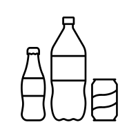 Food and beverages packaging icon